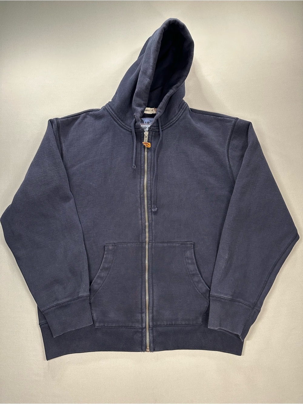 GAP 1969 Vintage-Inspired Heavyweight Zip-Up Hoodie Sweatshirt, Navy - Mens XXL